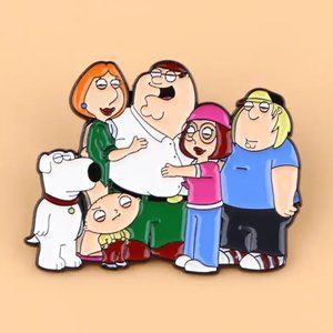 FAMILY GUY Cartoon Pin Brooch Charm Bag Metal Enamel Backpack Stewie Brian GIFT